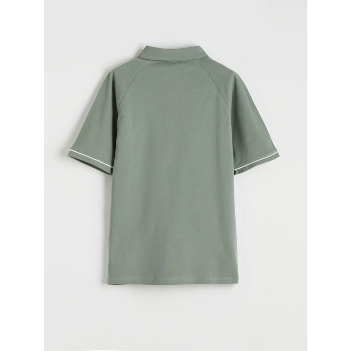 LCW Kids Haki Polo Yaka Erkek Çocuk Pike Tişört