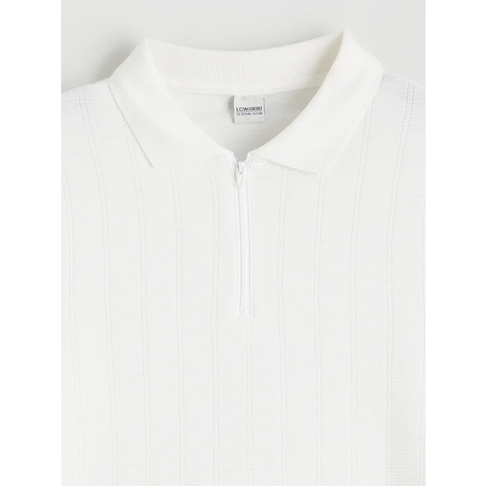 LCW Kids Ekru Polo Yaka Erkek Çocuk Tişört