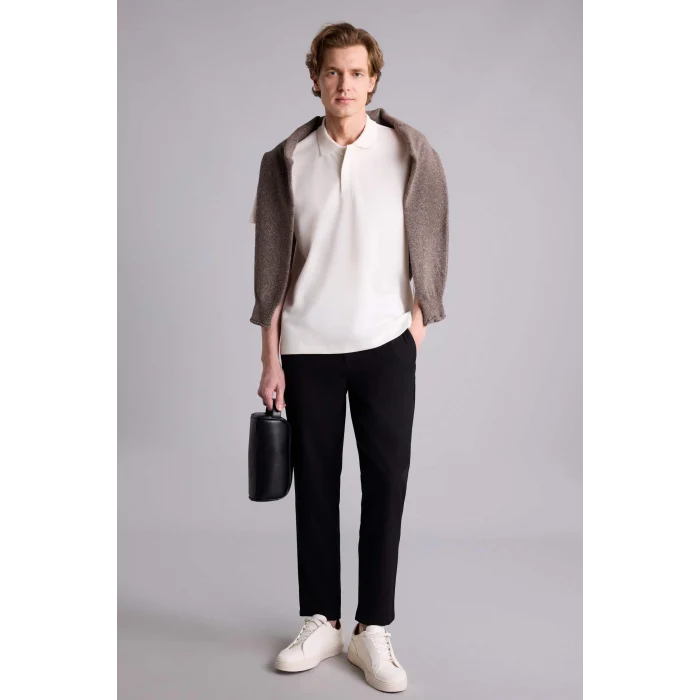 Defacto B8577AXBK27 Siyah Tailored Fit Düz Paça Pantolon