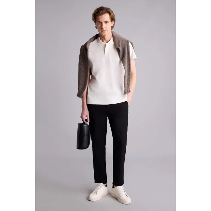 Defacto B8577AXBK27 Siyah Tailored Fit Düz Paça Pantolon