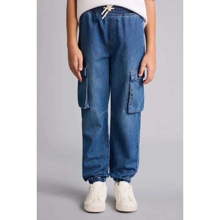 Defacto F9711A8NM28 Mavi Jogger Fıt Jean Pantolon Erkek Çocuk