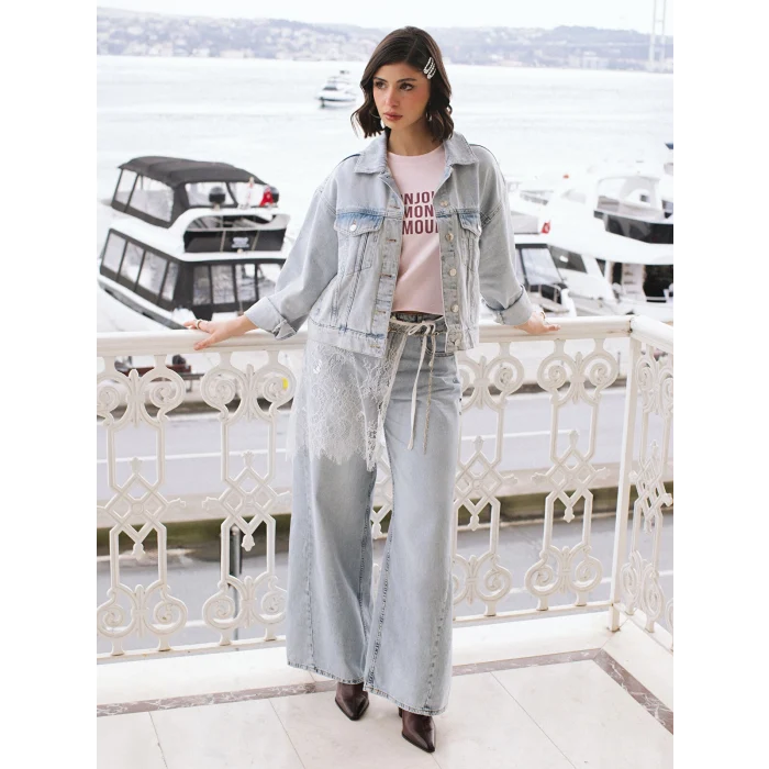 XSIDE Mavi Wideleg Kadın Jean Pantolon