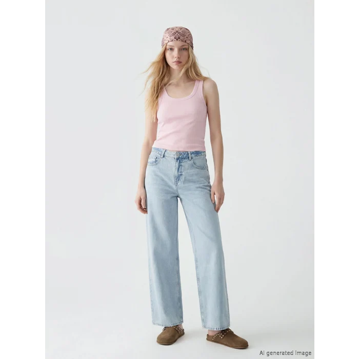 XSIDE Mavi Wideleg Kadın Jean Pantolon