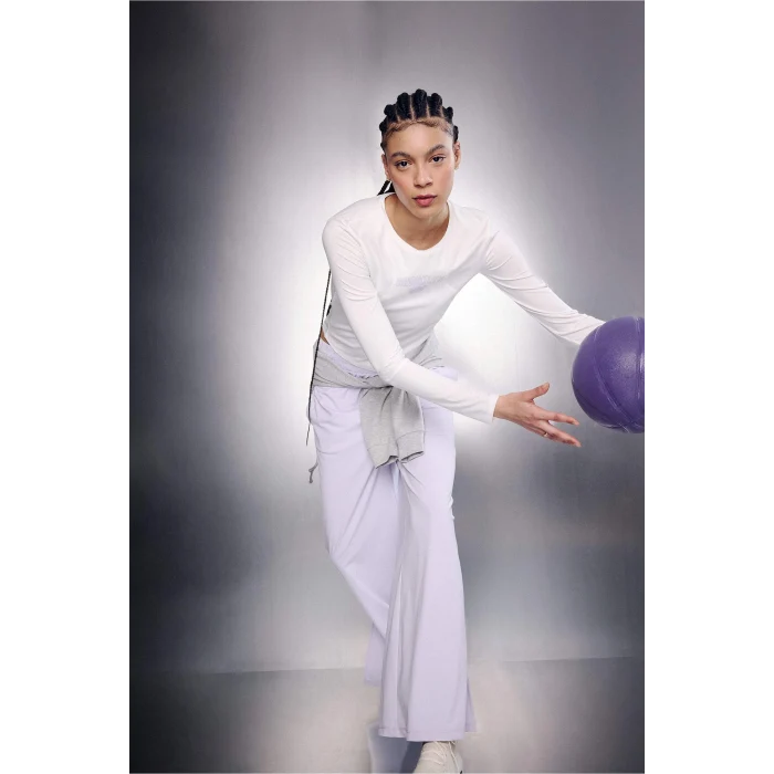 Defacto G0688AXER105 Ekru NBA Brooklyn Nets Slım Fıt Uzun Kollu Tişört