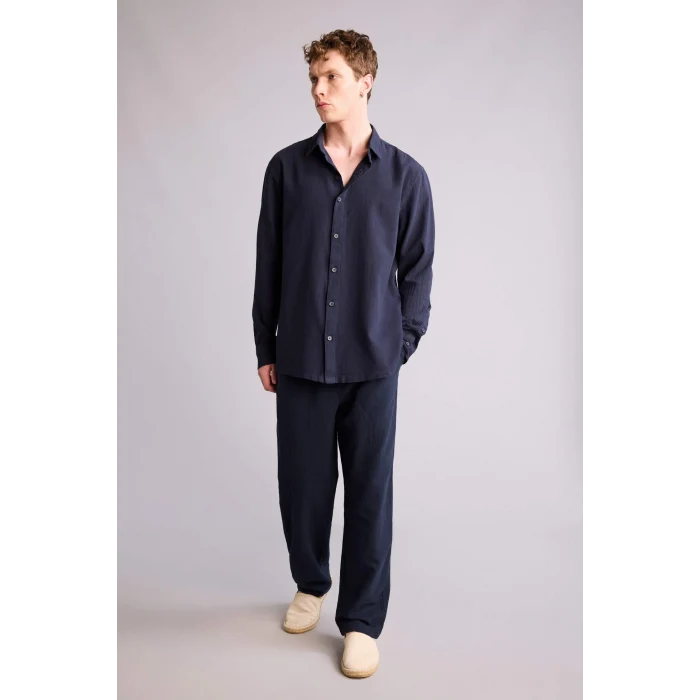 Defacto G2592AXNV175 Lacivert %100 Pamuk Baggy Fit Pantolon