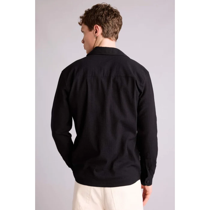 Defacto H2293AXBK81 Siyah Regular Fıt Uzun Kollu Gömlek