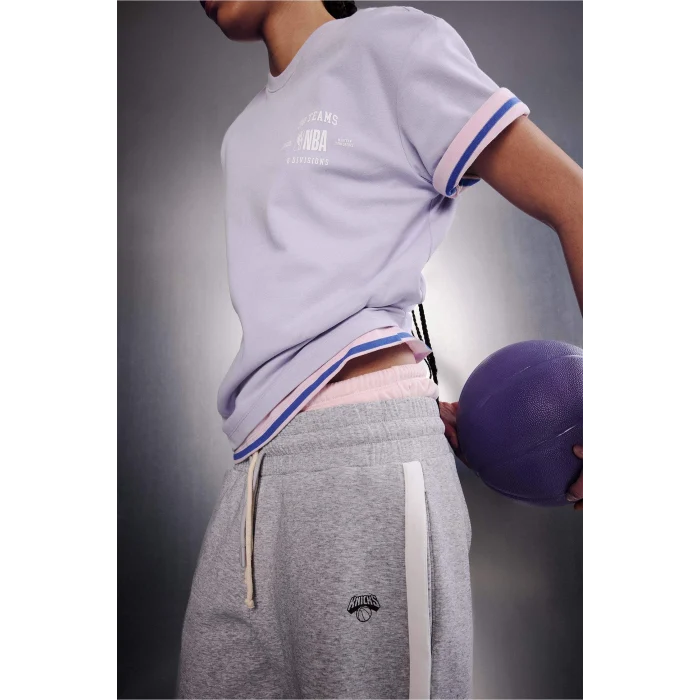 Defacto G0680AXPR40 Mor NBA Wordmark Oversıze Sırt Baskılı Tişört