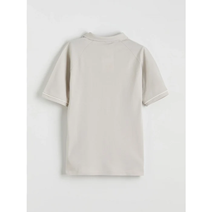 LCW Kids Gri Polo Yaka Erkek Çocuk Pike Tişört