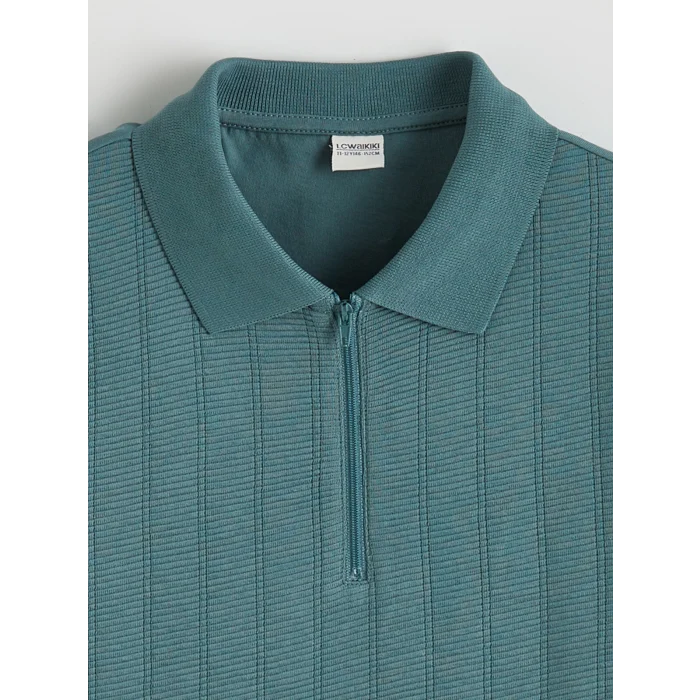 LCW Kids Yeşil Polo Yaka Erkek Çocuk Tişört