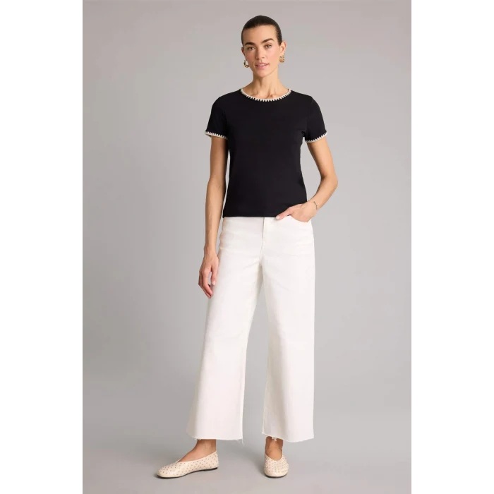 Defacto F9831AXBK81 Siyah Regular Fıt Bisiklet Yaka Ribana Kısa Kollu Tişört