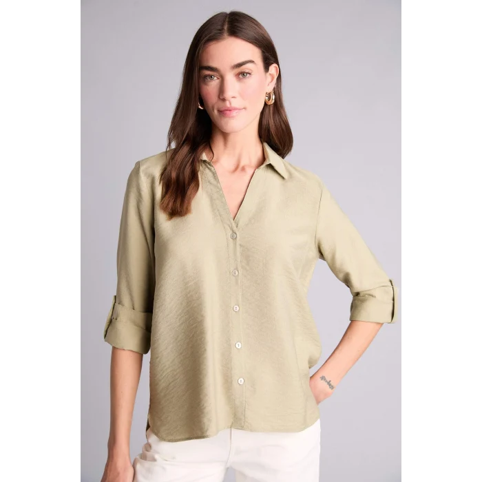 Defacto M9407AZKH271 Haki Regular Fıt Uzun Kollu Gömlek