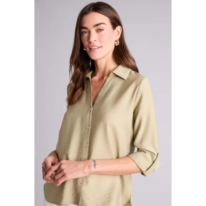 Defacto M9407AZKH271 Haki Regular Fıt Uzun Kollu Gömlek