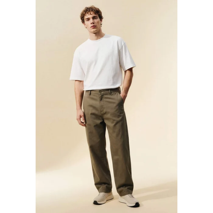 Defacto F9337AXKH500 Haki Straıght Fıt Pantolon