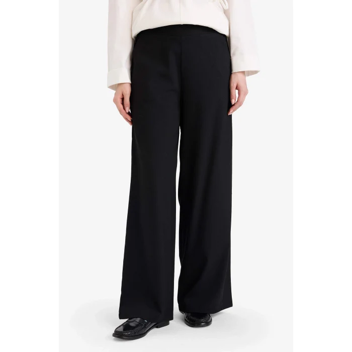 Defacto G9162AXBK81 Siyah Straıght Wıde Geniş Paça Pantolon