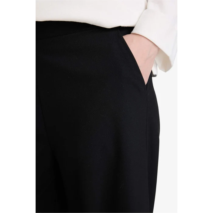 Defacto G9162AXBK81 Siyah Straıght Wıde Geniş Paça Pantolon
