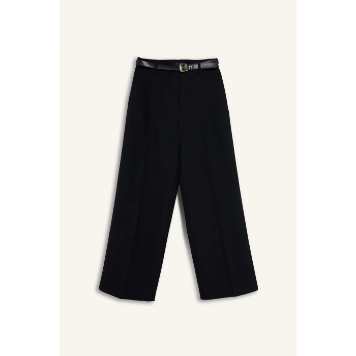 Defacto G8831AXBK81 Siyah Straıght Fıt Yüksek Bel Düz Paça Pantolon