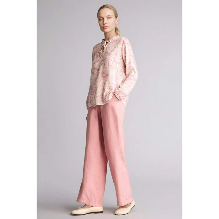 Defacto N1809AZER37 Ekru Baskılı Uzun Kollu Bluz