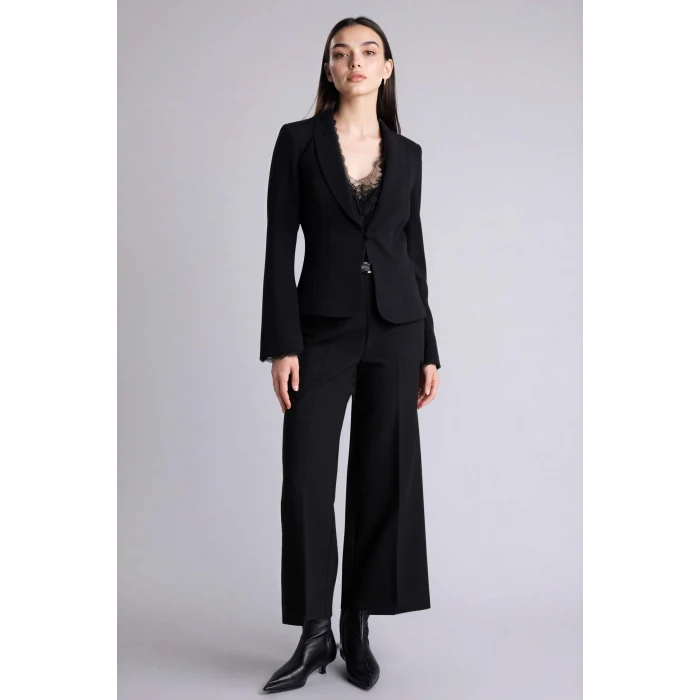 Defacto E7242AXBK81 Siyah Culotte Yüksek Bel Pantolon