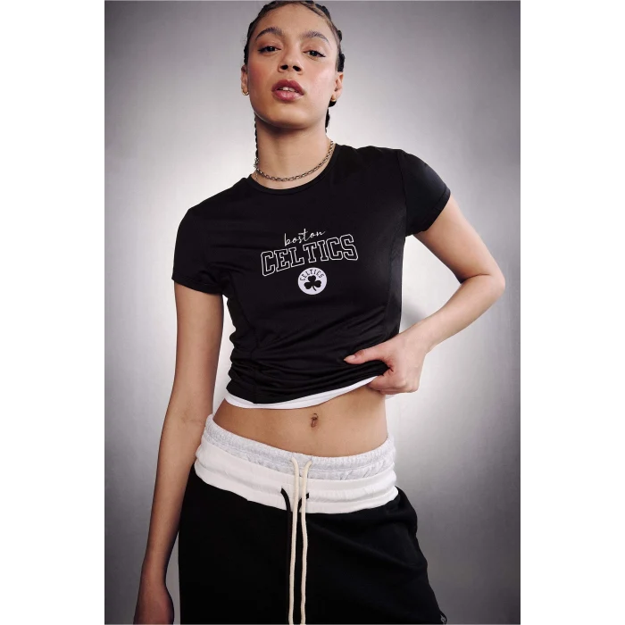 Defacto G0681AXAR214 Antrasit NBA Boston Celtıcs Slım Fıt Tişört