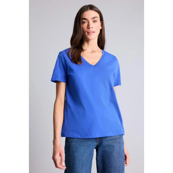 Defacto W9578AZBE46 Mavi Basıc Penye Tişört