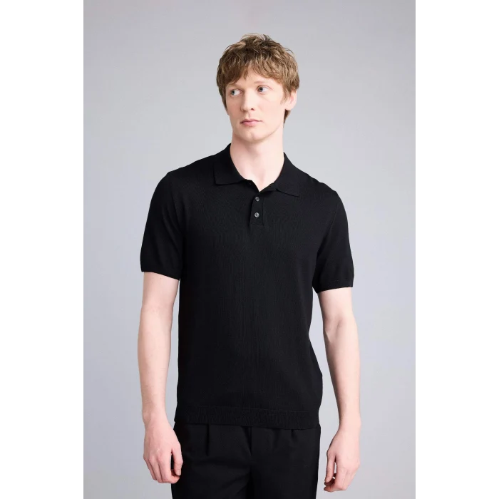 Defacto E3241AXBK27 Siyah Standart Fıt Polo Yaka Triko Kısa Kollu Polo Tişört