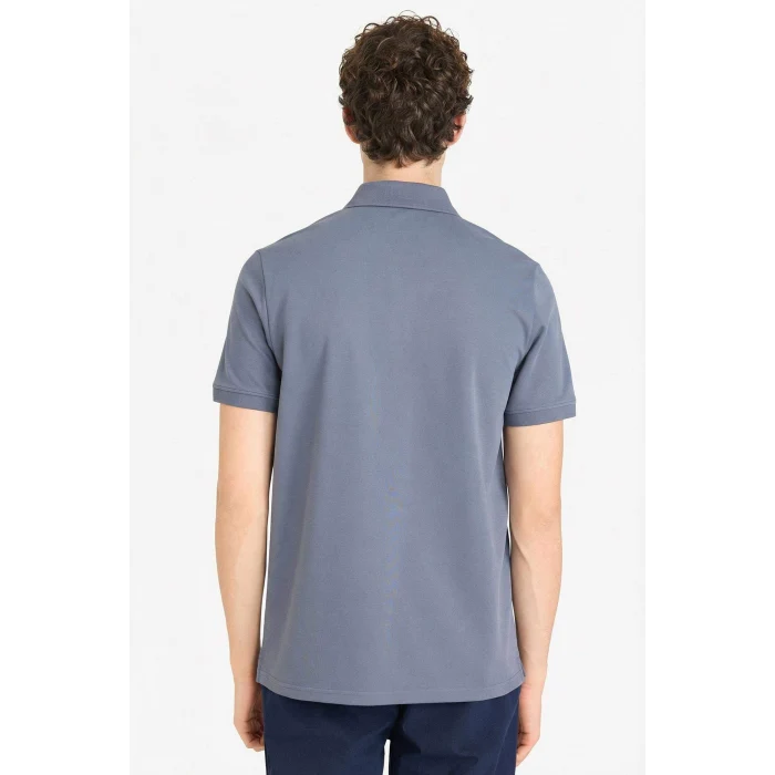 Defacto F9769AXIN269 İndigo Nefes Alabilen Polo Tişört