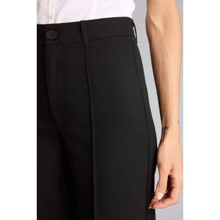 Defacto H1921AXBK81 Siyah Wıde Leg Normal Bel Düz Paça Pantolon