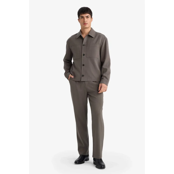 Defacto F9337AXKH522 Haki Straıght Fıt Pantolon