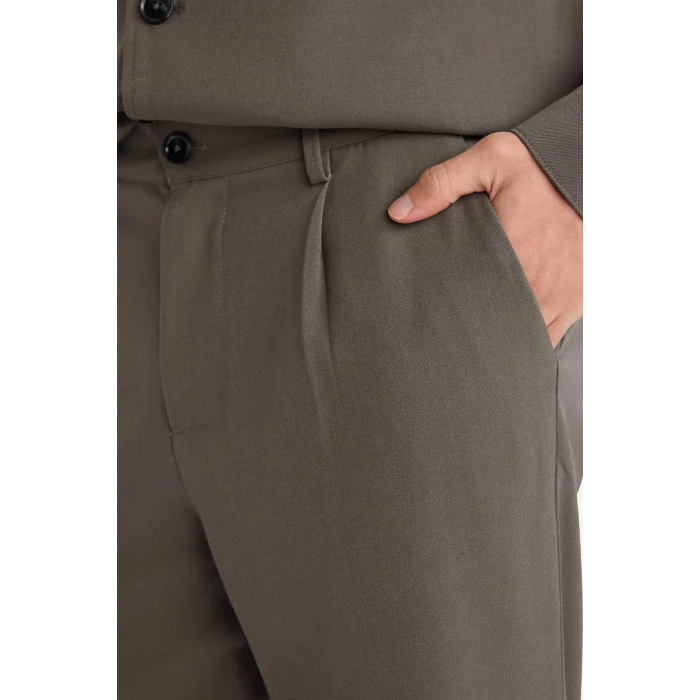 Defacto F9337AXKH522 Haki Straıght Fıt Pantolon