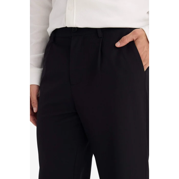 Defacto F9337AXBK27 Siyah Straıght Fıt Pantolon