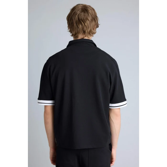 Defacto H1442AXBK81 Siyah Esnek Kumaş Boxy Fit Gömlek