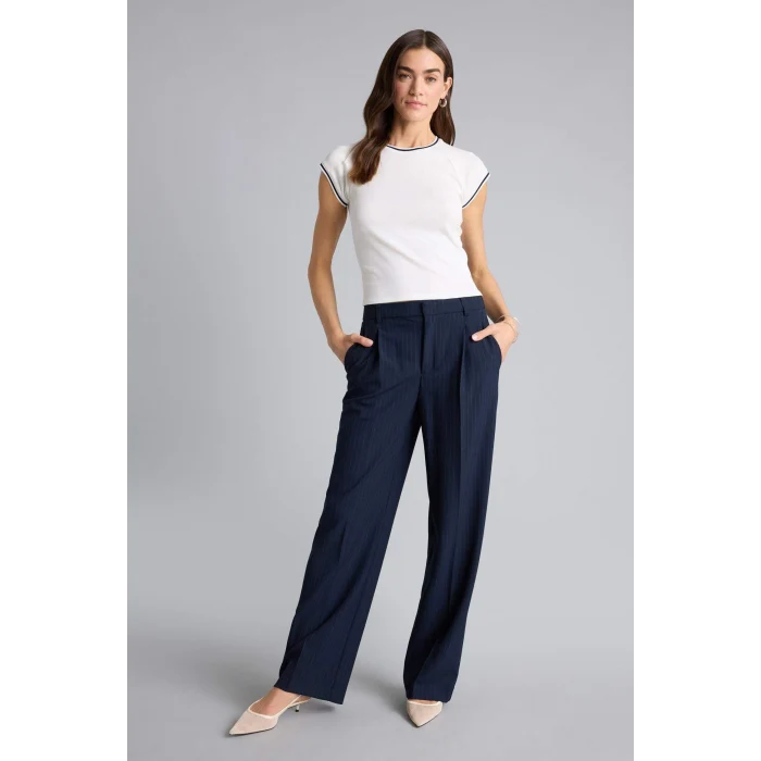 Defacto H4287AXER105 Ekru Basıc Ribana Tişört