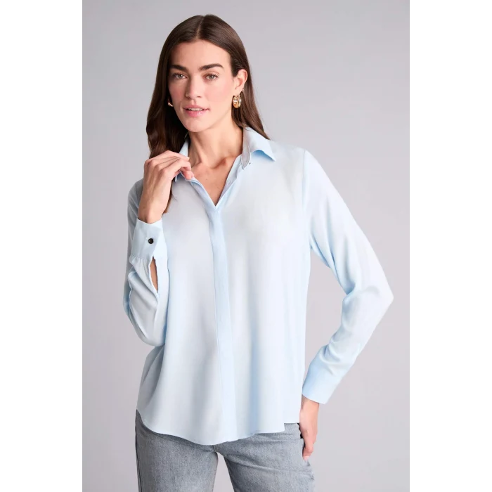 Defacto Z6472AZBE773 Mavi Regular Fıt Uzun Kollu Gömlek