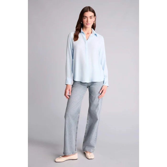 Defacto Z6472AZBE773 Mavi Regular Fıt Uzun Kollu Gömlek