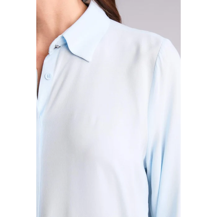 Defacto Z6472AZBE773 Mavi Regular Fıt Uzun Kollu Gömlek