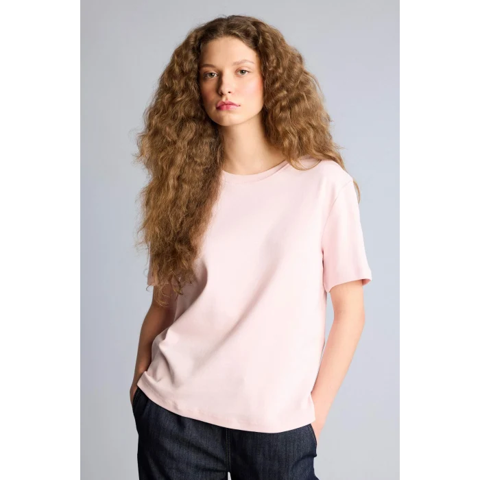 Defacto D7579AXPN74 Pembe Regular Fıt Kısa Kollu Tişört