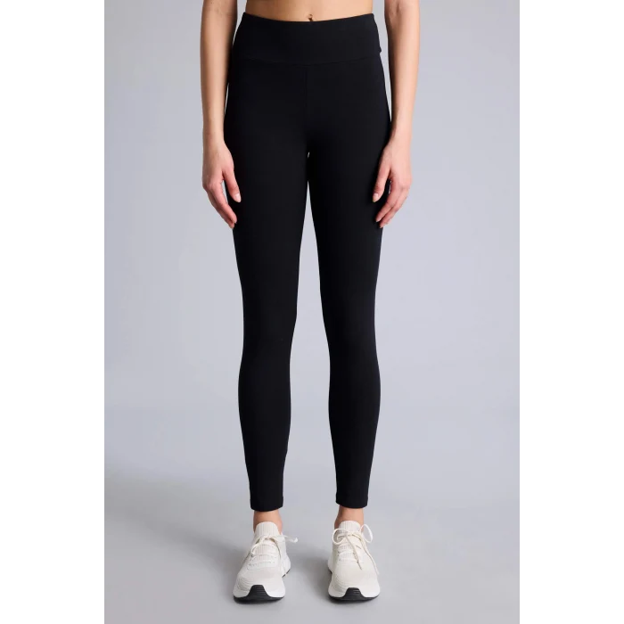 Defacto Z6327AZBK81 Siyah Beli Saran Pamuklu Sporcu Tayt