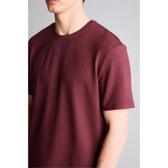 Defacto H2438AXBR304 Bordo Regular Fıt Kısa Kollu Tişört