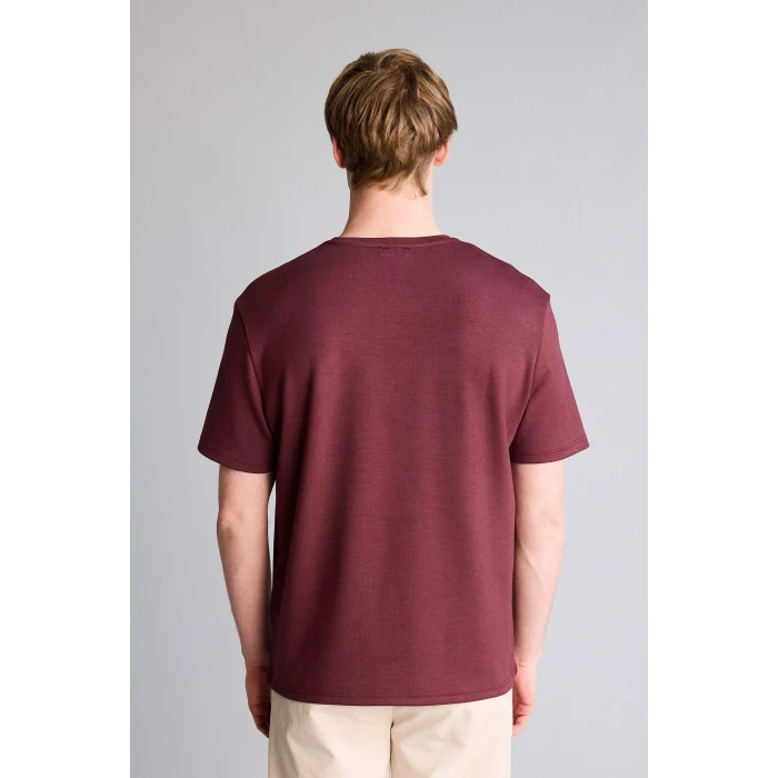 Defacto H2438AXBR304 Bordo Regular Fıt Kısa Kollu Tişört