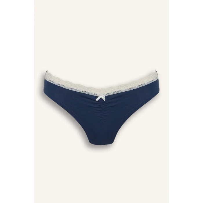 Defacto G8533AXIN230 İndigo Dantel Detaylı 3lü Külot