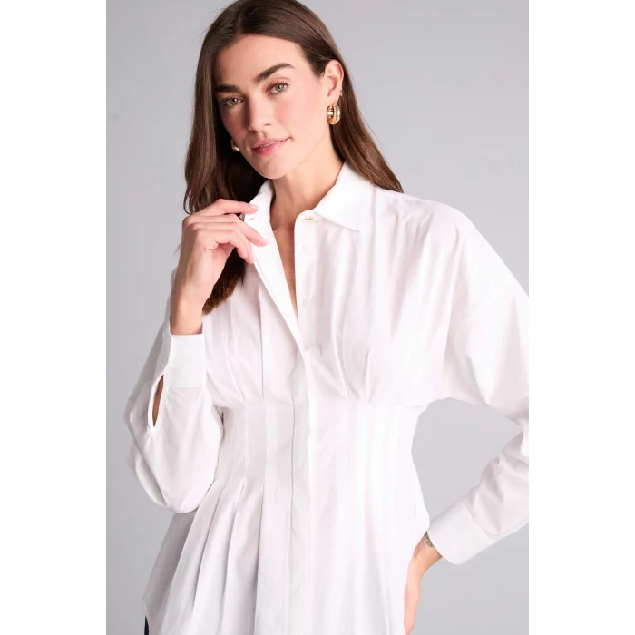 Defacto G8610AXWT34 Beyaz Fıtted Poplin Gömlek