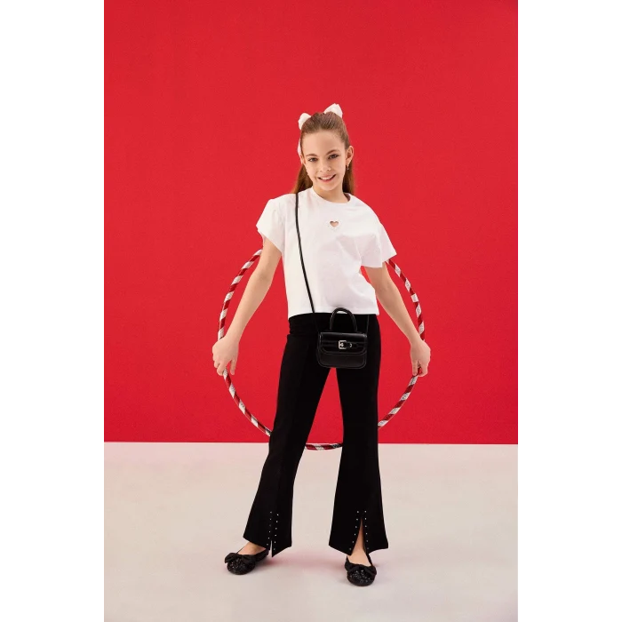 Defacto H1980A8BK81 Siyah Standart Boy Tayt Kız Çocuk