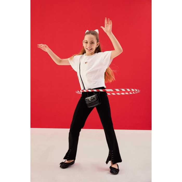 Defacto H1980A8BK81 Siyah Standart Boy Tayt Kız Çocuk