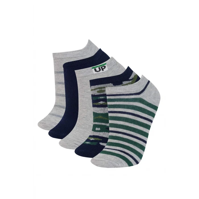 Defacto E5506A8KR1 Çok Renkli Erkek Çocuk 5li Pamuklu Patik Çorap