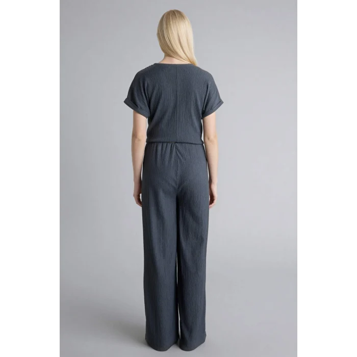 Defacto H0423AXAR169 Antrasit Straıght Fıt Düz Paça Bürümcük Pantolon