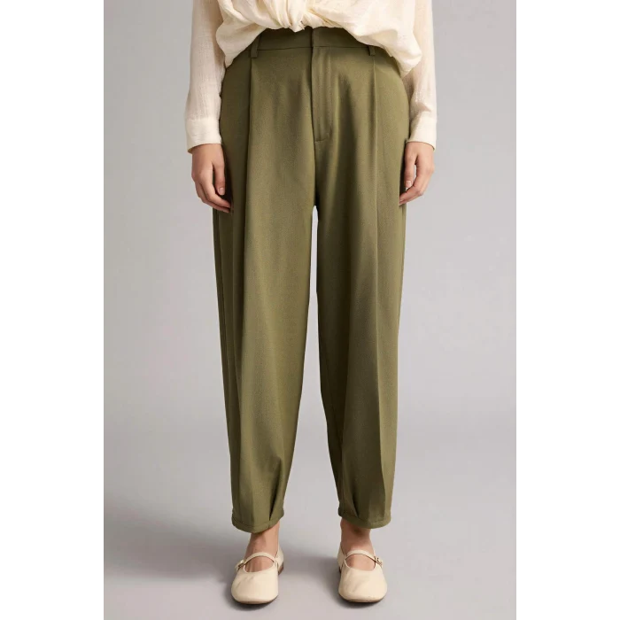 Defacto H2224AXKH261 Haki Balloon Fıt Normal Bel Düz Paça Pantolon