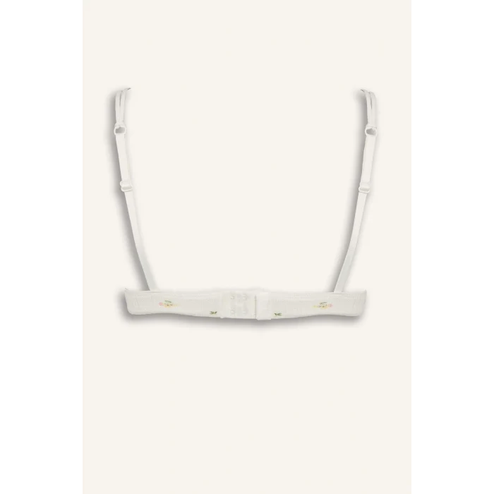 Defacto H2427AXWT47 Beyaz Dantel Detaylı Çıkarılabilir Pedli Balensiz Bralet