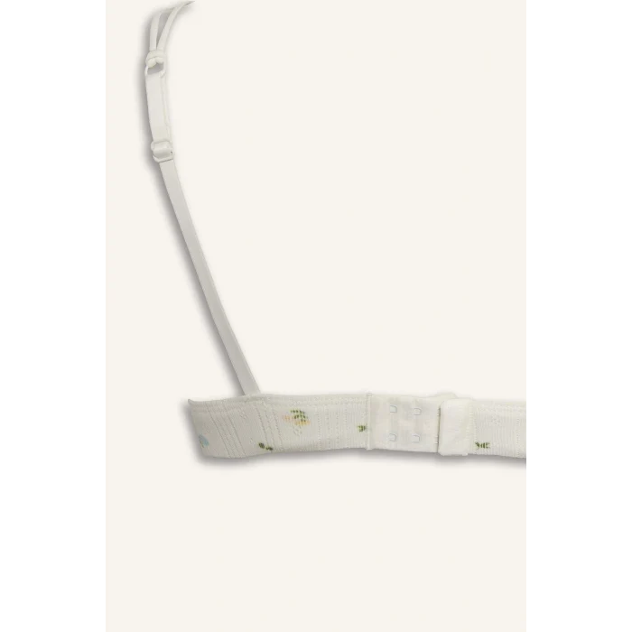 Defacto H2427AXWT47 Beyaz Dantel Detaylı Çıkarılabilir Pedli Balensiz Bralet