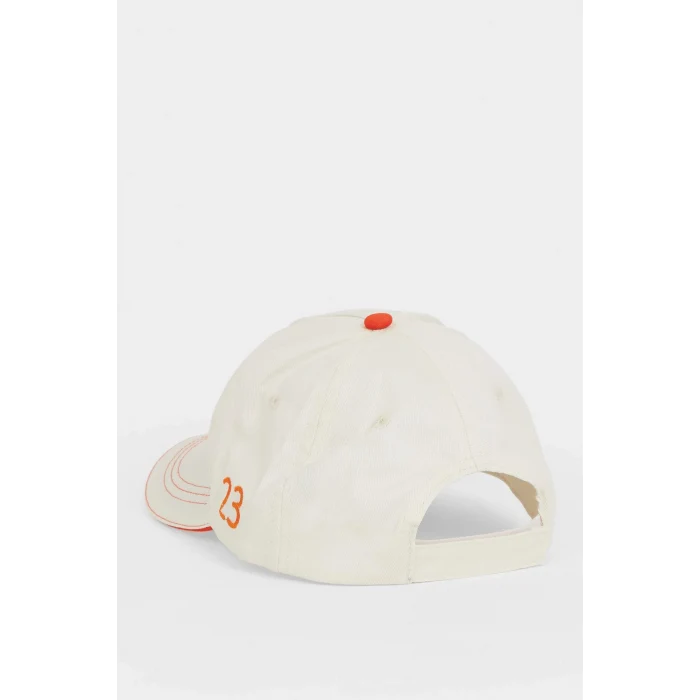 Defacto G4756A8BG296 Bej Nakışlı Pamuklu Cap Şapka Erkek Çocuk