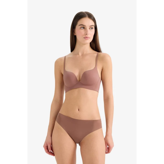 Defacto G1692AXBN307 Kahve Kaplı Pedli Balenli Tişört Bra
